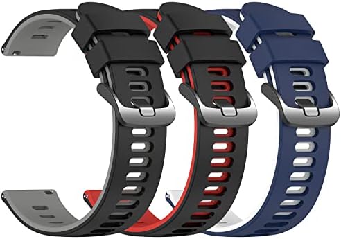 EZMVZKU 22mm Silicone Strap for Samsung Galaxy Watch 3 45mm/Watch 46mm,for Amazfit GTR3/3 PRO/GTR4 Replacement Bracelet Band,Compatible With Huawei Watch GT runner/GT3 46mm/3/3 pro Sport Strap