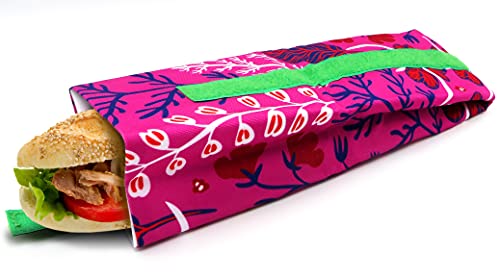 Bolsa portabocadillos reutilizable. Envoltorio bocadillo, sandwich, almuerzo, merienda infantil y adultos. Ecológico y sin BPA