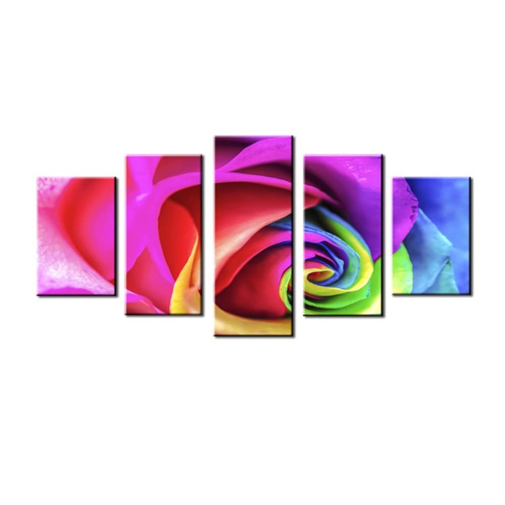 Peinture diamant 5D fleur colorée pour décorer le salon en famille