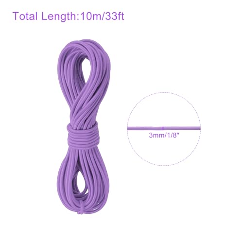 Cordón elástico de 3 mm morado claro para reparar complementos y asegurar objetos 4