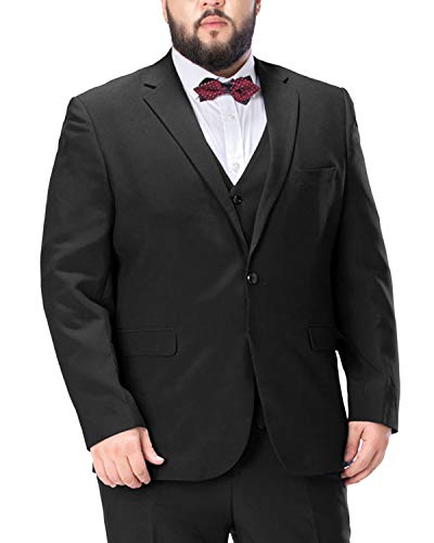 Formal Men's 3 Piece Business Suit Big and Tall Notch Lapel 2 Button Blazer Jacket Vest Pants3