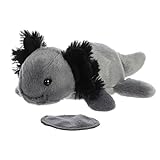 Aurora® Adorable Shoulderkins™ Ebon Black Axolotl™ Stuffed Animal - Fun Buddy That Can Go Everywhere with You - Perfect for Kids 3+ Years and Costumes - 6.5 Inches
