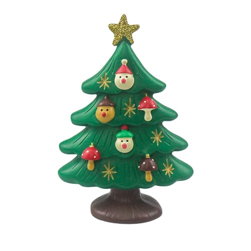 Refintural 4.5 Inch Resin Tabletop Christmas Tree - Perfect for