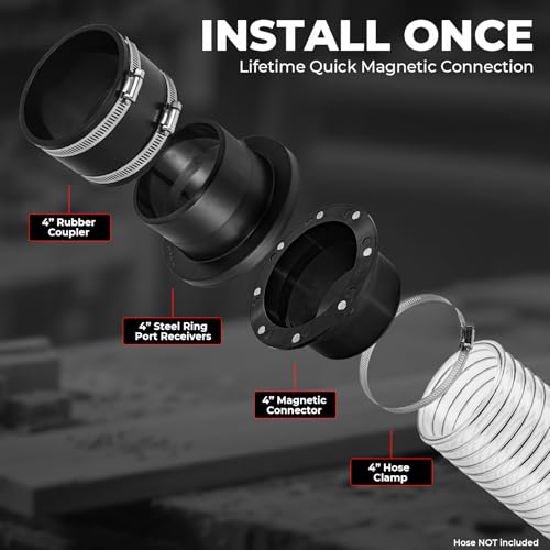 Opheart 4 Inch Magnetic Dust Collection Kit