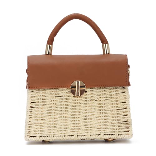 EVEOUT Bolso Bandolera Ratán Mujer Verano Bolso...