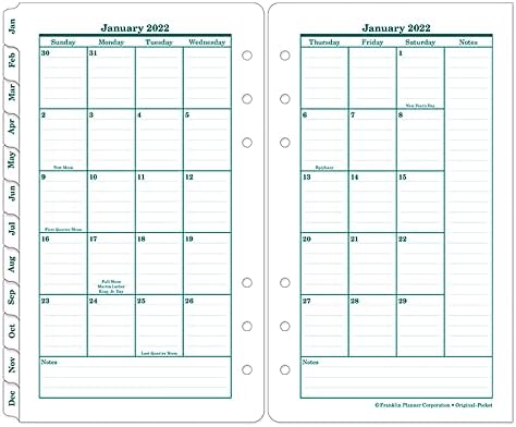 FranklinCovey - Original Planner | 2-Page Per Day - Ring-Bound (Pocket, Jan 2022 - Dec 2022)