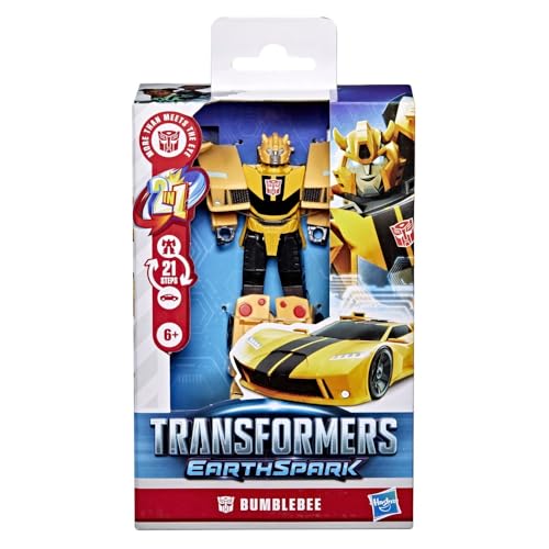 Image of TRANSFORMERS Toys EarthSpark Deluxe Class Bumblebee Action Figure, 5-Inch, Robot Toys for Kids Ages 6 and Up