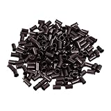 Vlasy Micro Rings Links Beads,3.4mm Microlink Beads Non-Silicone Copper Tubes Microbead for Hair Feathers,I-Tip Hair Extensions (200Pcs, Dark Brown)
