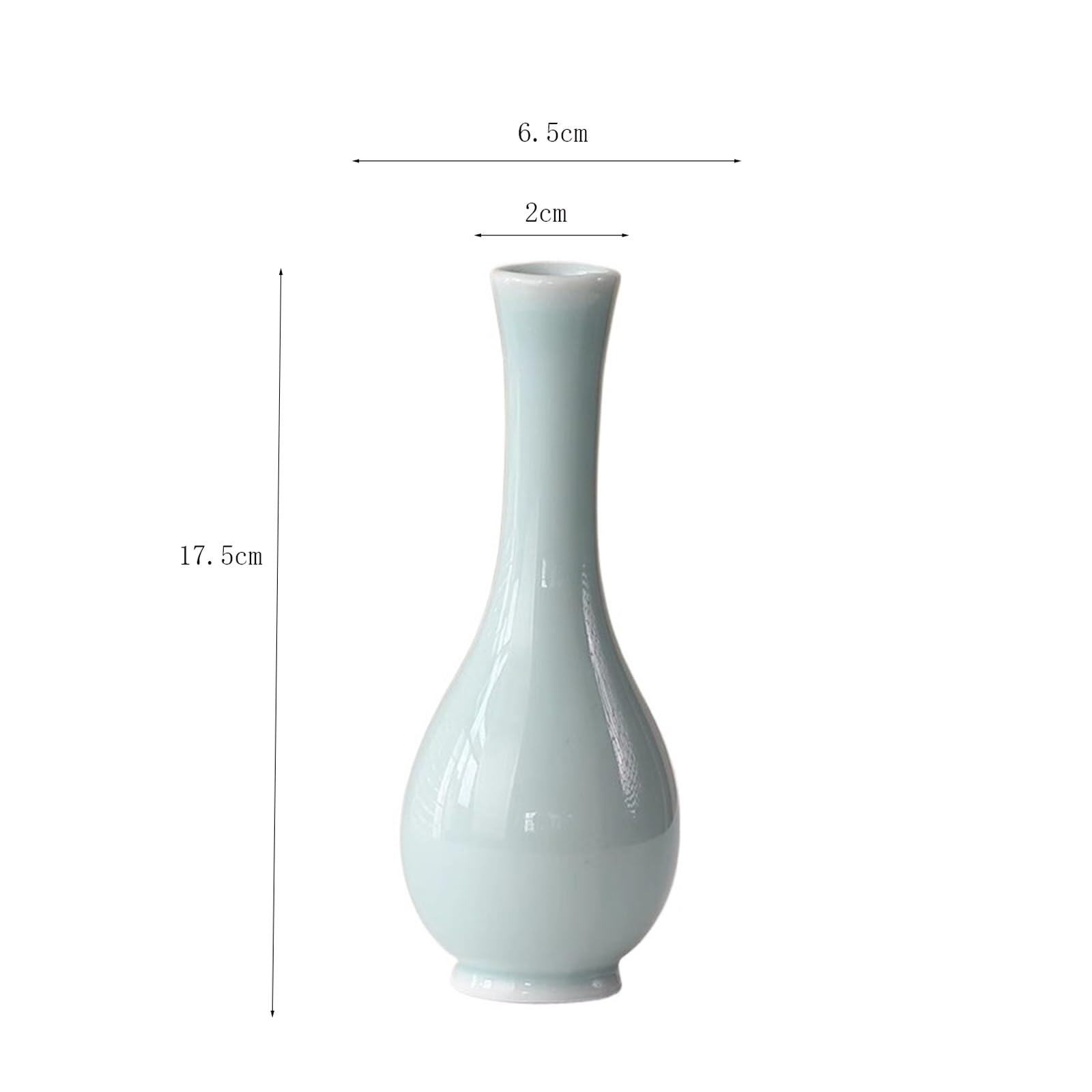 Casa Vaso in ceramica di piccolo calibro in stile cinese alto 17,5 cm