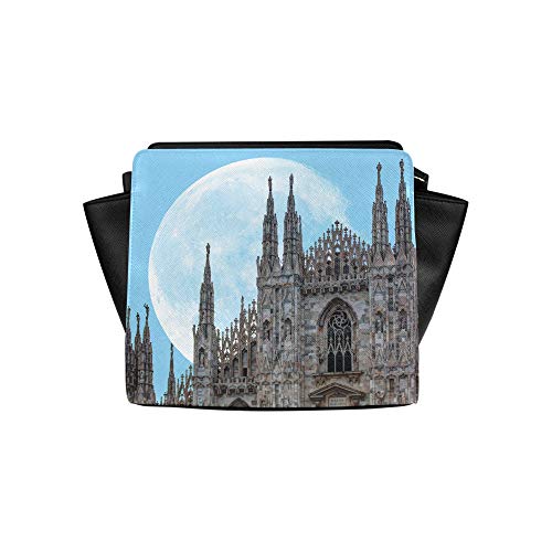 Satchel Shoulder Tote Bag Unusual Beautiful Milan Cathedral Satchel Bag Crossbody Bags Travel Bags Duffel Shoulder Bags Luggage For Lady Girl Women Travel Bags Shoulder
