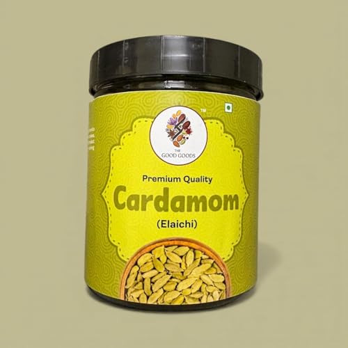 Image of THE GOOD GOODS Whole Green Cardamom (Elaichi) Authentic Flavour for Cooking, Baking & Masala Blends - Rich Aroma & Natural Freshness 100g