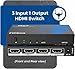 OREI HDMI Switch with Remote – 4K@120Hz 4:4:4 or 8K@60 4:2:0 HDMI Switcher – HDR10+, Dolby Vision, VRR, ALLM, CEC – HDMI Switch Perfect for PS5/Xbox, Blu-ray Players, Fire TV