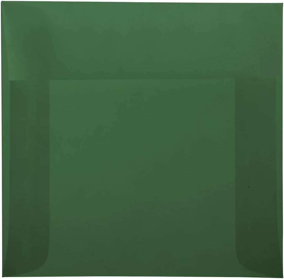 JAM PAPER 6 x 6 Square Translucent Vellum Invitation Envelopes - Clear - 50/Pack