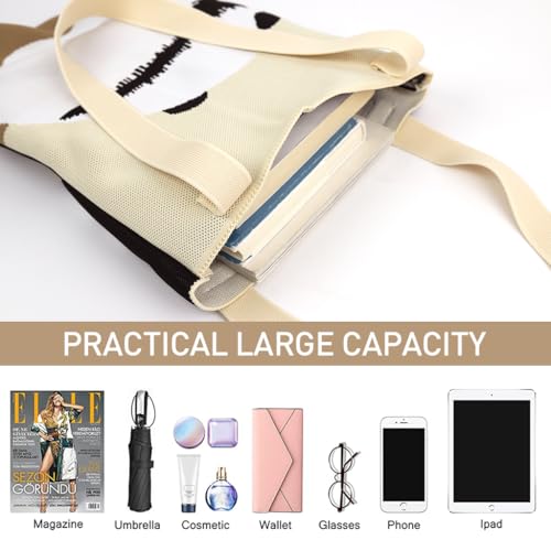 Image of PALAY Crochet Tote Bag Shoulder Bag Floral Hand Bag Hollow Out Bag Casual Tote Bag Multi-Purpose Crochet Travel Tote Bags for Women Office Use, College