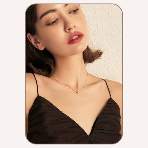 Gold Plated Necklace, Gold Necklace for Women, Dainty Necklace with Simple Pendant 6