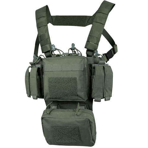 Image of VISMIX Tactical Chest Rig, Adjustable&Detachable Molle Chest Rigs with Mag Pouch