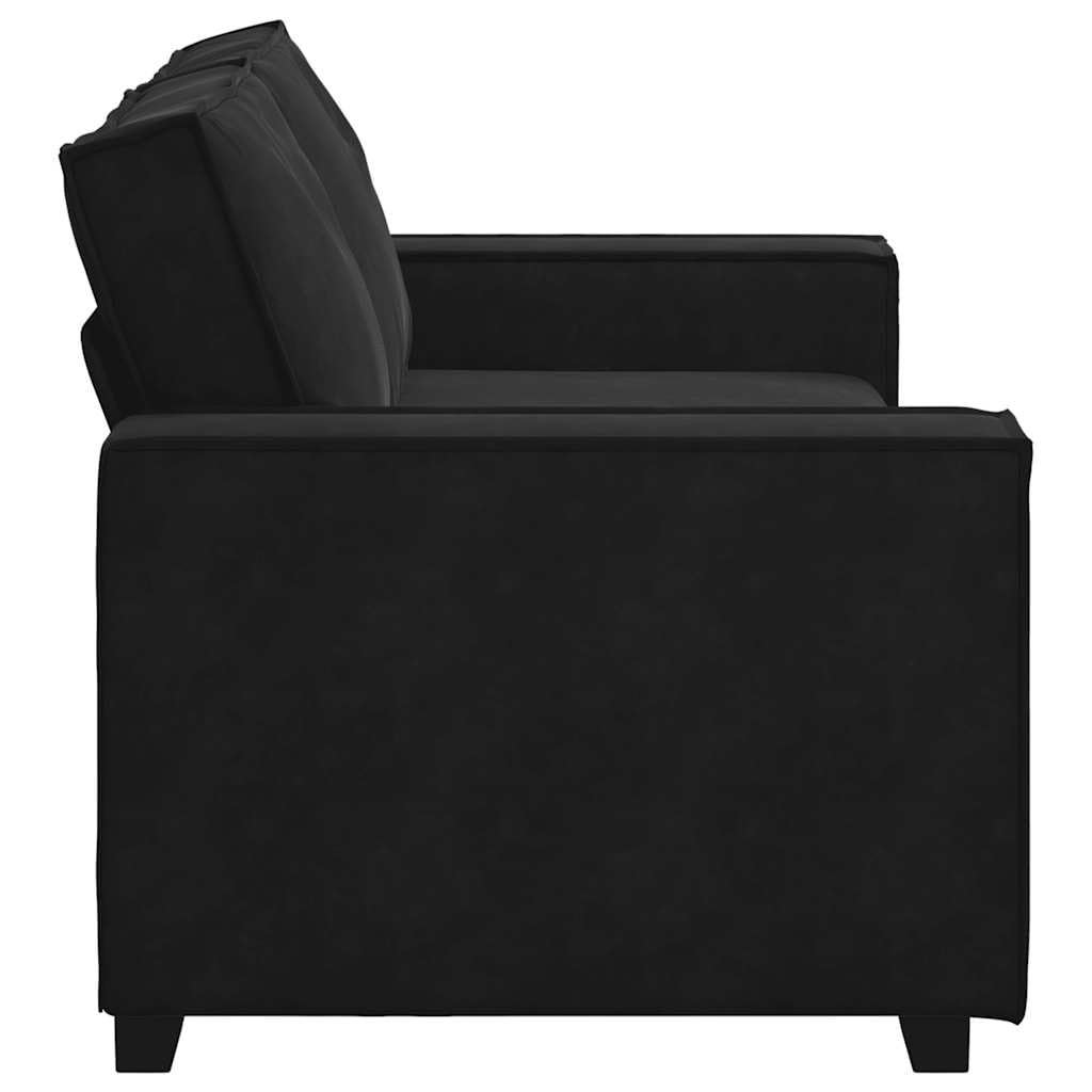 vidaXL Sofá de 2 plazas Terciopelo Negro 180x78x84 cm, sofá, sofá de Dos plazas, sofá de 2 plazas de Terciopelo, sofá de 2 plazas, sofá de Terciopelo
