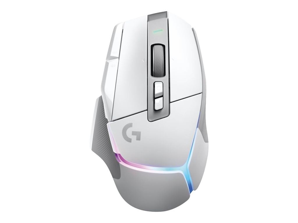 Logitech G G502 X PLUS Mouse Gaming Wireless LIGHTSPEED RGB - Mouse Ottico con Switch Ibridi LIGHTFORCE, LIGHTSYNC RGB, Sensore per Gaming HERO 25K, Compatibile con PC - macOS/Windows - Bianco