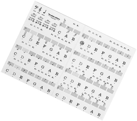 PVC Keyboard Stickers For 88 61 54 Pianos Staff Symbols Note ...
