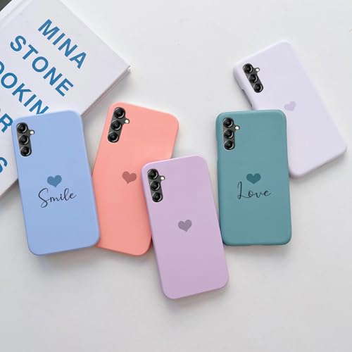 Image of COLORflow Back Cover Compatible with Samsung Galaxy A14 5G / 4G | Pastel Hearts Color Customized Back Cover Compatible with Samsung Galaxy A14 5G / 4G