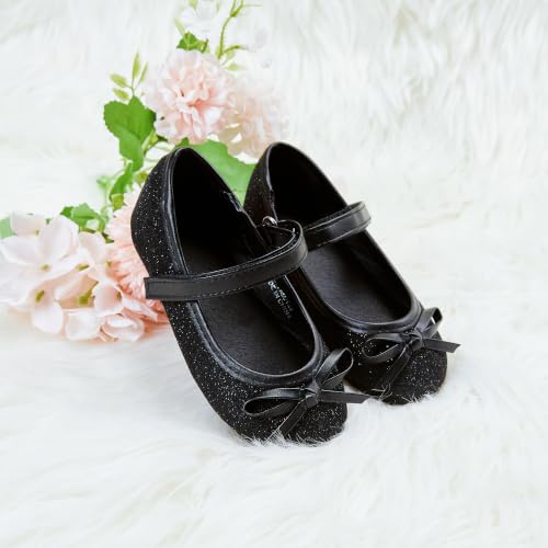 Image of GINFIVE Toddler Girls Dress Shoes Little Girls Mary Janes Ballerina Flats Shoes Toddler