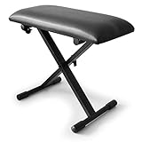 Schubert Klavier Hocker (Piano-Sitz, Keyboard-Schemel, Kunstlederbezug, klappbar) schwarz