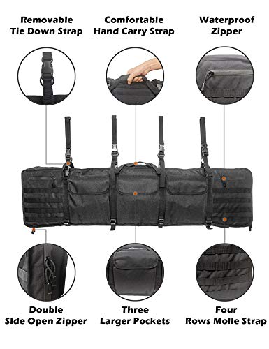 Rifle Case Soft ShotGun Bags for UTV Gun Rack Storage, Waterproof Dust Resistant UTV Double Gun Carrier, Powersports Gun Racks Storage Long Gun Case, Hunting Gear Accessories