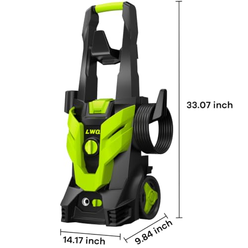 Pressure Washer, Power Washer with 4 Quick Connect Nozzles 1 Foam Cannon, High Pressure Cleaning Machine for Cars/Fences/Driveways/Patios/Farms/Home Cleaning(Bright Green) - image 9