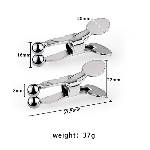 Qlsxtm UYTYTHZ-01 Nipple Clip Clamps With Stainless Steel Spring Clip, Adjustable Weight Metal Nipple Clamps For Men Women, Non-Piercing Metal Stimulator Nipple Clips Adult Toys thumb #1