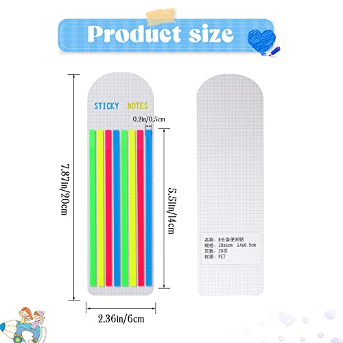 640Pcs Highlighter Stripe Highlighter Tape, Long Page Tabs, Transparent Sticky Page Markers Tabs, Colorful Page Markers Sticky, Index Tabs, Book Tabs For Annotating Books, Page Tape For Index Note #TOP3