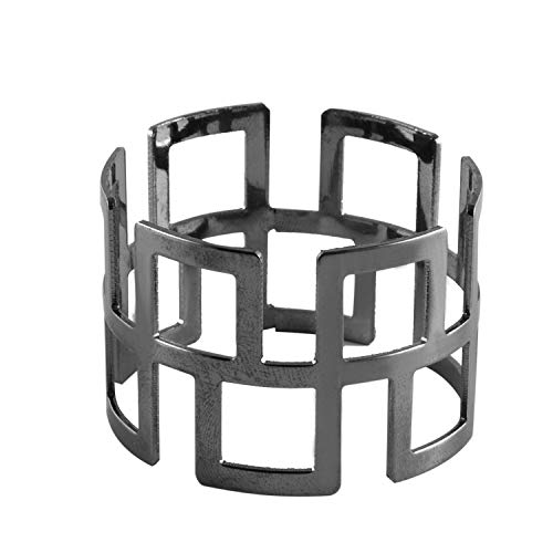 4 Anéis De Guardanapo Luxo Suécia Black (AG20306) - Mimo Style