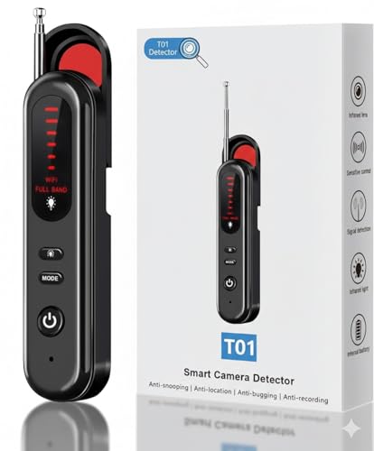 Image of Skypearll T01 Anti Spy Detector-Hidden Camera Detector & RF Signal Scanner-Portable Bug Sweeper for Hotels & Travel-Detects GPS Trackers,Listening Devices & Wireless Signals,5 Levels Sensitivity