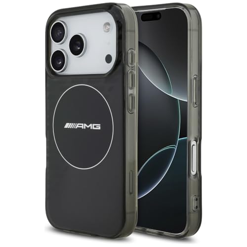 CG MOBILE AMG Double Couche Transparent Smocké Graphique Compatible avec MagSafe Coque pour iPhone 17 Pro (Noir)