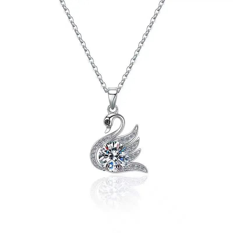 Collier en Moissanite brillant 2 carats, cadeau d'anniversaire idéal