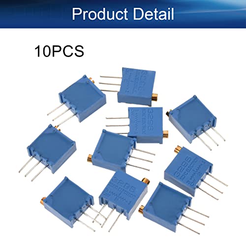 Heyiarbeit 1M Ohm 3296W-105 Trimmer Potentiometer 3 Pins Carbon Film Variable Potentiometer for Printed Circuit Boards Televisions Induction Cookers 10pcs