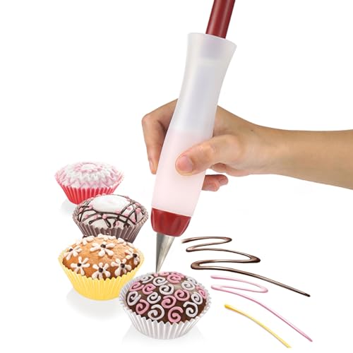 Cake Decorating Pen Buttercream Frosting Gourmet Chocolate Silicone Decorating Pen Silicone Cupcake Salad Kits Cake Frosting Tools Plumbing Tools Writing Pen Piping