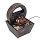Zimmerbrunnen Tischbrunnen Lotusblumen Stein Deko Springbrunnen 17 x 11 x 11 cm Klein LED Desktop Wasserfall Brunnen Feng Shui Pools Wasserbrunnen für Home Büro