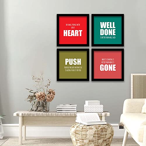 Image of kotart - Motivational Quotes Frames for Wall Decor - Photo Frames for Wall Decoration - Quote Wall Poster with Frame - Wall Frames for Home and living room (Art 4, 10x10 inch)
