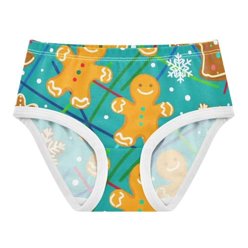 Animals Girls Underwear Toddler 2t Cotton Girl Panties Cute Cute Gingerbread Men Green Undies Kids Briefs