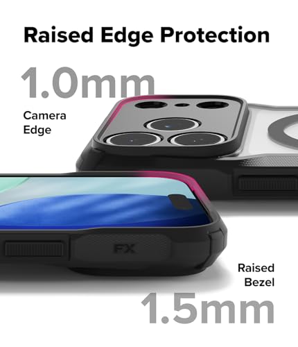 Image of Ringke Fusion-X Magnetic Compatible with iPhone 17 Pro Max Case Back Cover [Strong Magnet] Military Protection Transparent Hard Back Advanced Protection TPU Bumper - Magnetic Black