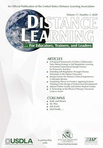 Distance Learning Vol 17 Issue 1 (Distance Learning Journal)