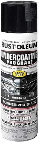 Rust-Oleum 248656 Professional Grade Rubberized Undercoating Spray, 15 oz, Black