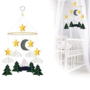 AFASOES Baby Forest Mobile, Vilt Ball Mobile, Baby Kinderbedje Bed Opknoping Speelgoed Woodland Crib Nursery Decoratie…