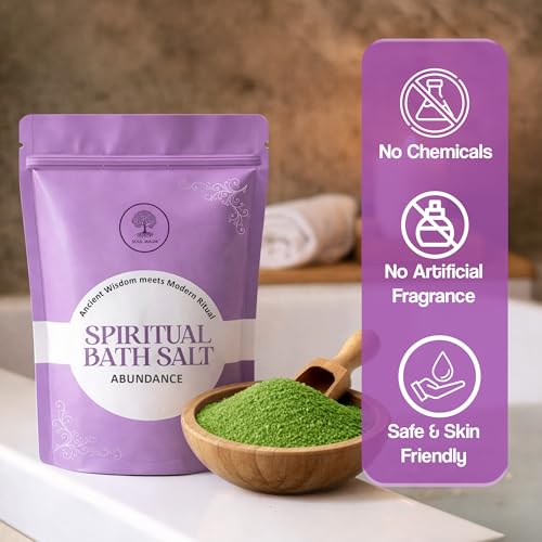 Image of Abundance Bath Salt 200g with Wealth Bracelet | Money Magnet Combo for Prosperity, Wealth Attraction & Positive Energy | Spiritual Healing Bath Salt & Manifestation Bracelet for Men & Women