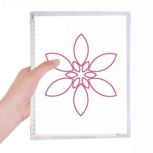 Carnet de notes à spirale rechargeable avec pétales de fleurs séchées