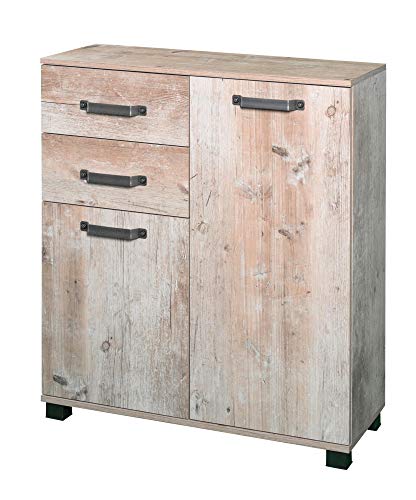 Milan 134745 - Credenza finitura effetto rovere findus 32 x 80.6 x 94.8 cm