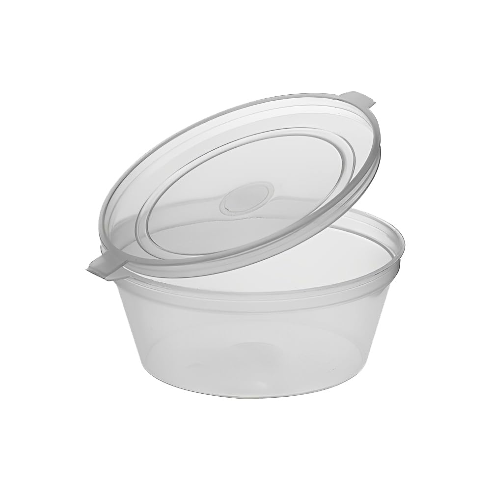 1000 tarros de salsa de plástico PP 60 ml con tapa con bisagras – prácticos para salsas, salsa, salsa de salsa, mayonesa, condimentos y porciones individuales para llevar
