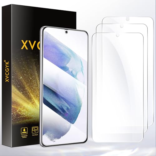 XVCGYK 3 Stück für Samsung Galaxy S21 Plus / S21+ 5G (6.7) für Panzerglas, Frei von Kratzern, 0.25mm Ultra-klar, Fingerabdruck ID Kompatibel, 9H Härte, Ultrabeständig, HD Displayschutzfolie