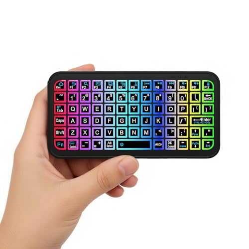 Mini clavier bluetooth rétroéclairé sans fil QWERTY compact pour tablette et PC