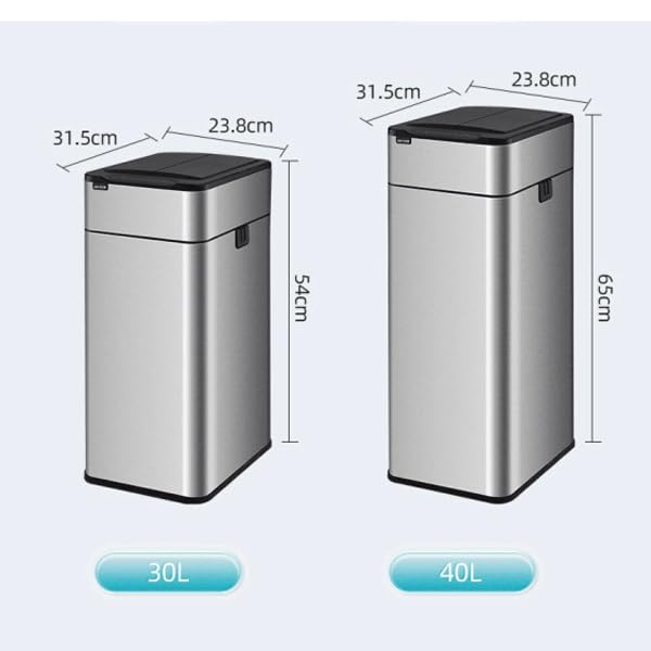 Smart Trash Can Automatic Sensor Garbage for Bathroom Kitchen Cube Living Room Home(54cm) image 3